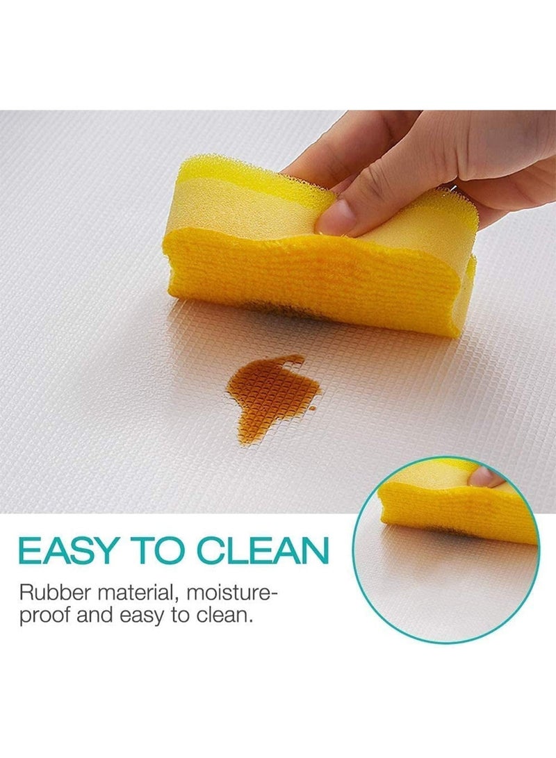 ChicAbode 3 Rolls Non-Slip Adhesive, Eva Cupboard Cabinet Pad Drawer Mat Fridge Liner Roll for Kitchen and Bedroom, Clear, 45X150 cm - Image 3